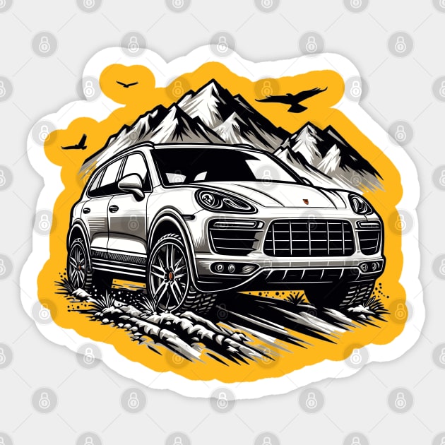 Porsche cayenne Sticker by Vehicles-Art